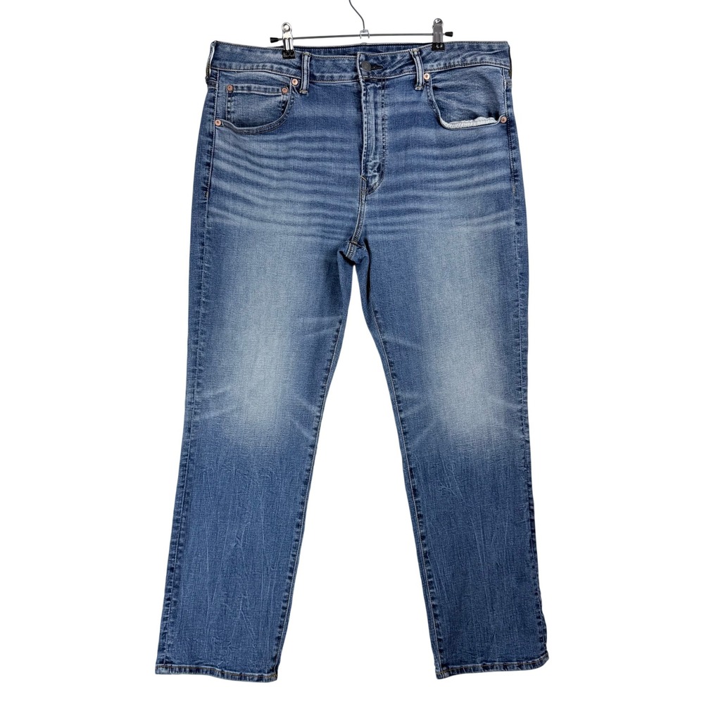 American Eagle Athletic Straight Jeans Mens 38 AirFlex+ Medium Wash Denim Casual
